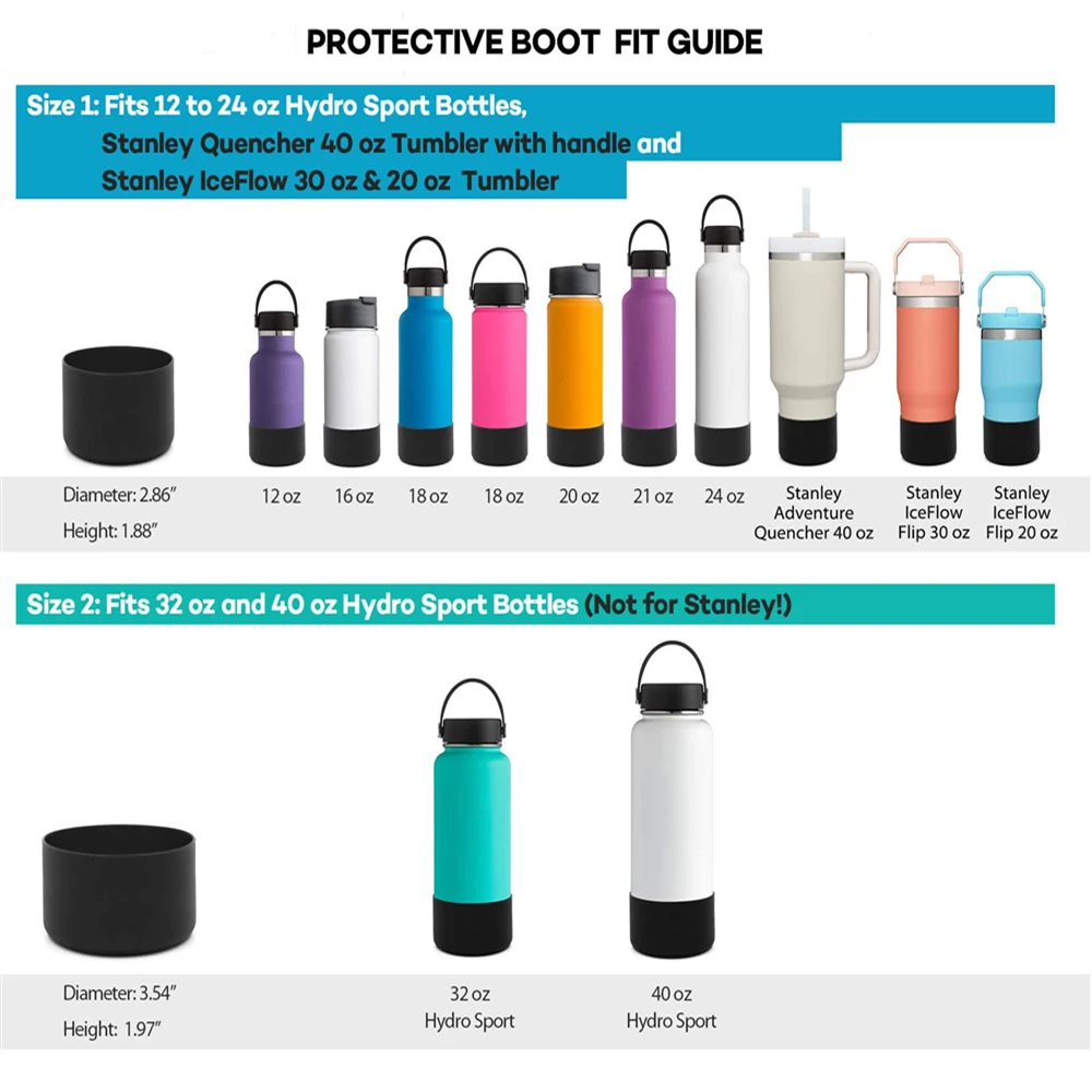 Water bottle flat glass anti-slip bottom sleeve cover bumper sports mug bottom sleeve shock absorption and fall prevention.