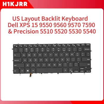 Tastiera di ricambio con retroilluminazione per laptop Dell XPS 15 9550 9560 9570, Precision 5510 5520 5530 5540, Inspiron 15