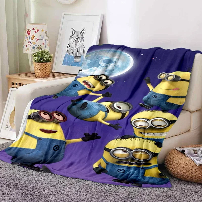 

cartoon M-Minions Throw Blanket Soft Flannel Thin for Bed Sofa Cover Bedspread Home Deco picnic cooling blankets for beds gift