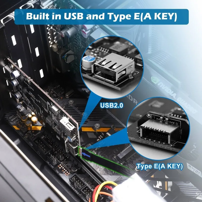 PCIe USB 3.2 Gen 2 kaart (Power Delivery), 10 Gbps 4 USB C-poorten (2 * 45W 2 * 30W) voor PC Desktop