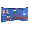 1Pc Pencil Bag Pouch Cartoon Zipper Students Pen Case London Style Oxford Fabric Cosmetic Coin Purse for Home and Back to School 4