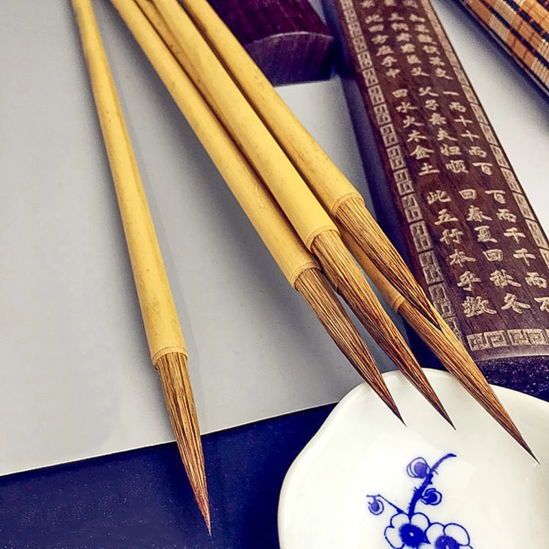 Calligraphy Brush 1 Pcs Chinese Calligraphy Brush Weasel Hair Watercolor Brush Hook Line Pen Meticulous Calligraphy Painting Tool Art Supplies