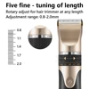Professional Hair Clipper with Battery Power display Men's Barber Beard Trimmer Rechargeable Hair Cutting Machine Ceramic Blade 6