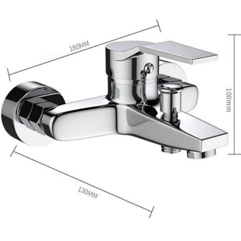 Bathroom Shower Faucet Bathtub Faucet ABS Plastics Handle Wall Mounted Dual Spout Hot Cold Mixer Valve Nozzle Tap For Bathroom Bathroom Shower Faucet Set