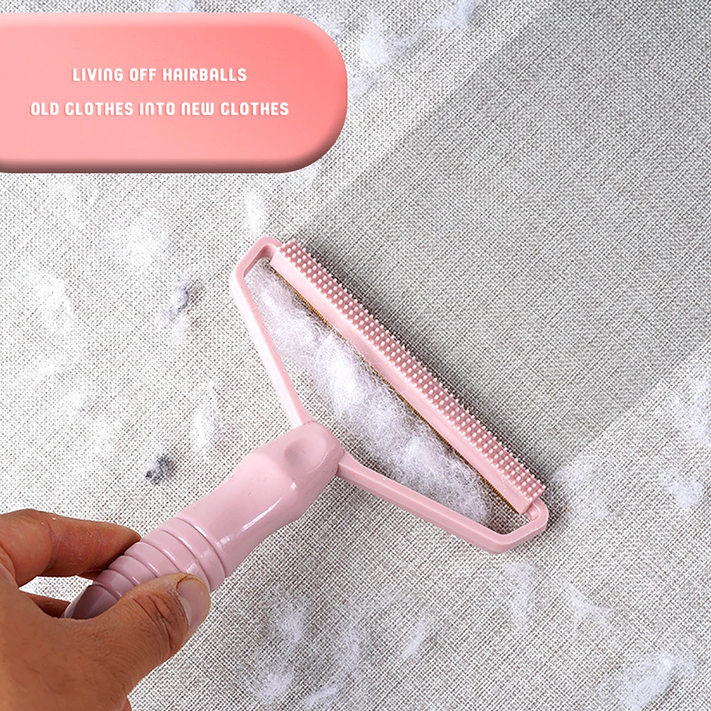 1PCS Portable Clothes Lint Fluff Remover Pet Hair Cleaning Brush Coat Carpet Wool Razor Pellet Manual Scraper Cleaning Tool