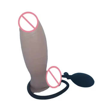 2018 Sex Shop Hot Sale Penis Butt Plug Anal Super Large Inflatable Huge Dildo Stimulate Massage Realistic Sex Toys for Women. 3