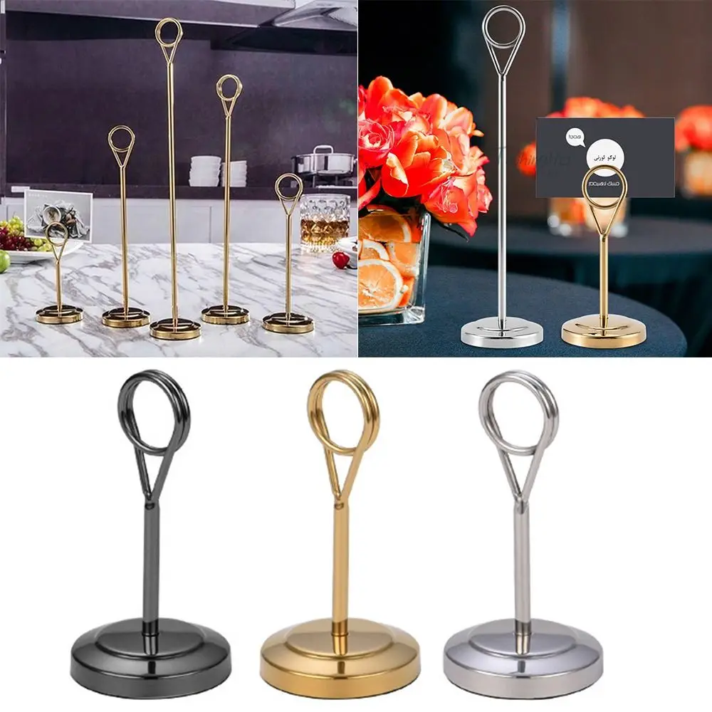 Round Desktop Decoration For Memo Postcard Paper Picture Party Supplies Note Clamp Photo Clip Card Holder Paper Stand