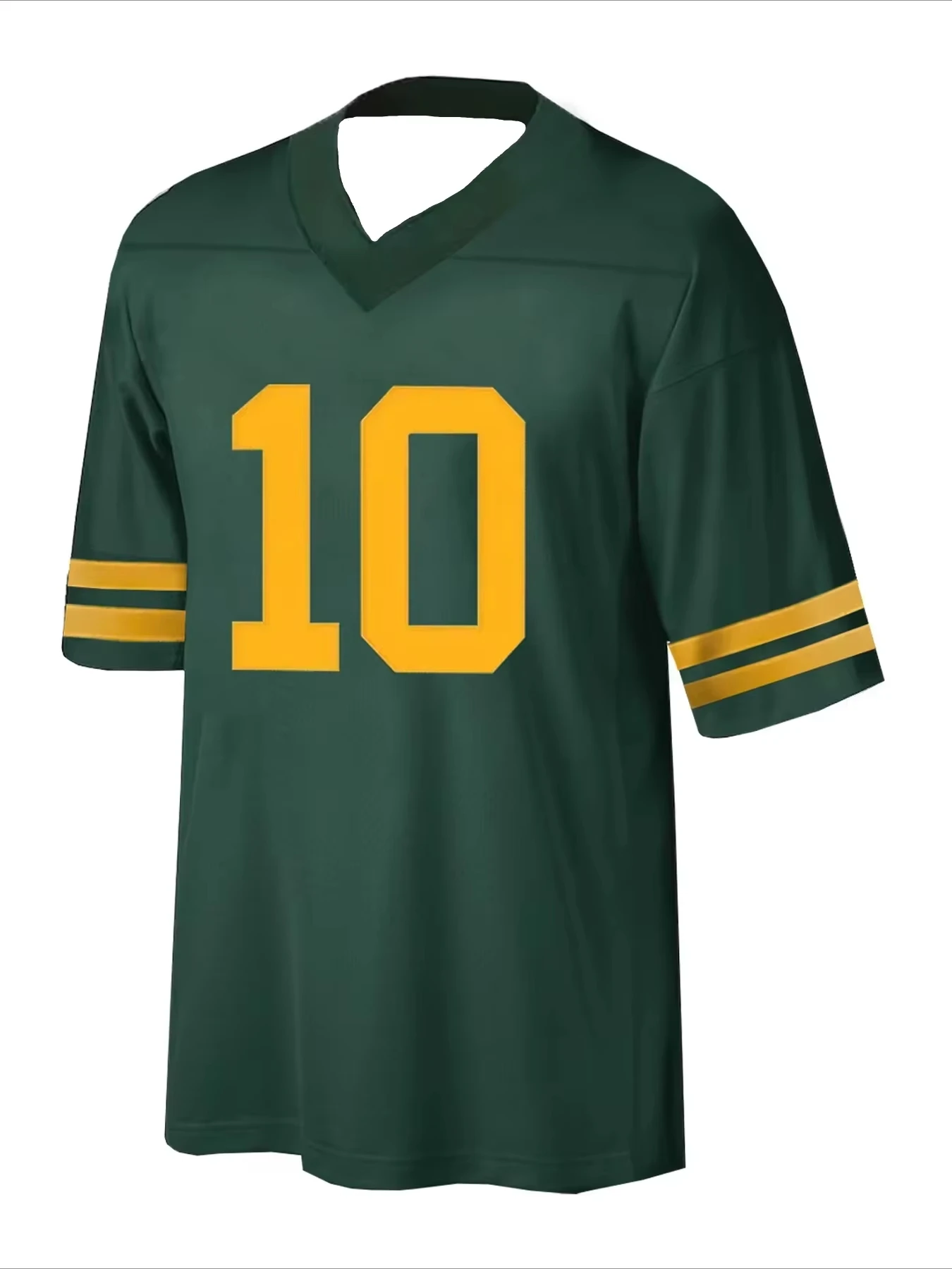Neues American Football Trikot Trainingskleidung Uniform # 10 Outdoor-Jerseys für Herren, Kleidung mit V-Ausschnitt, trocknende und atmungsaktive Oberteile, Sweatshirt