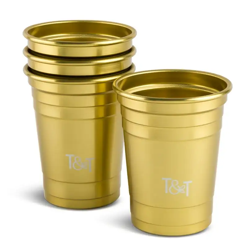 

Party Cups, 4 Piece Set, Gold