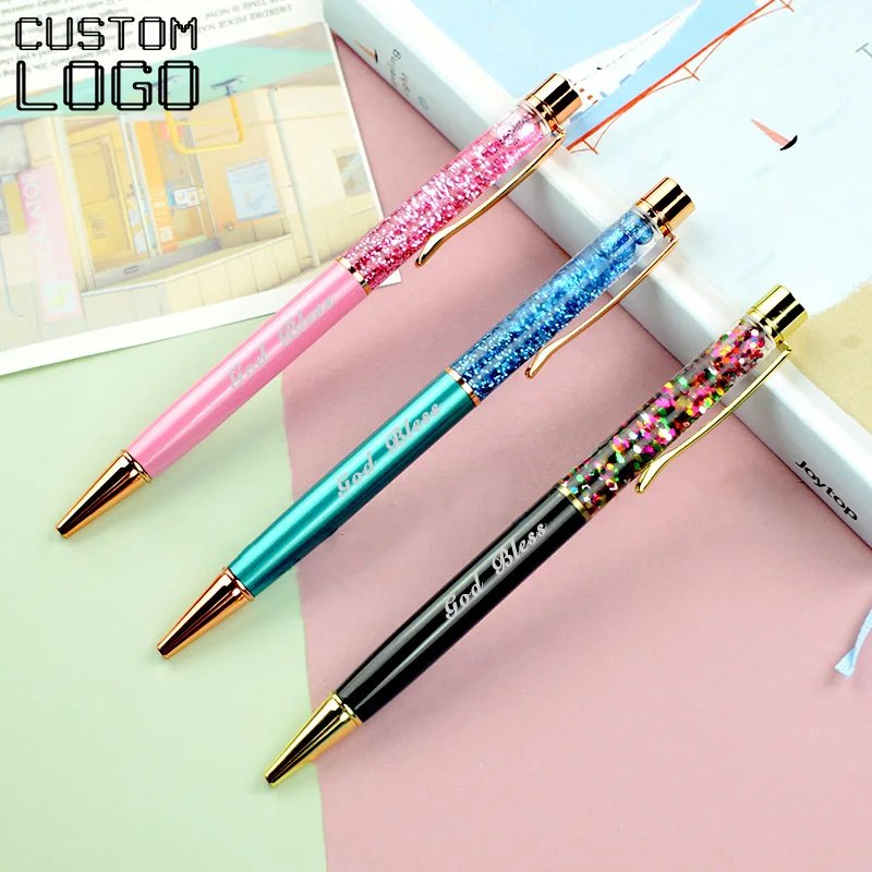 Fashion Gold Foil Metal Ballpoint Pens Laser Customization Personalized Logo Birthday Gift Office Accessories Student Stationery new gold foil metal ballpoint pens laser customization personalized logo birthday gift offices accessories students stationery