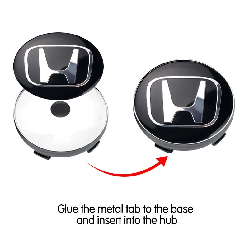Car Wheel Center Cover Hub Caps Badge Auto Accessorie 4pcs For Honda Mugen INSPIRE VTEC DOHC Modulo Vezel CITY CIVIC RR wheel hub covers wheel hub caps