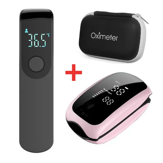 

Portable Rechargable Pulse Oximeter Monitor Blood Oxygen Saturation Meter Pulse Oximeter Fingertip Oximeter Medical Thermometer