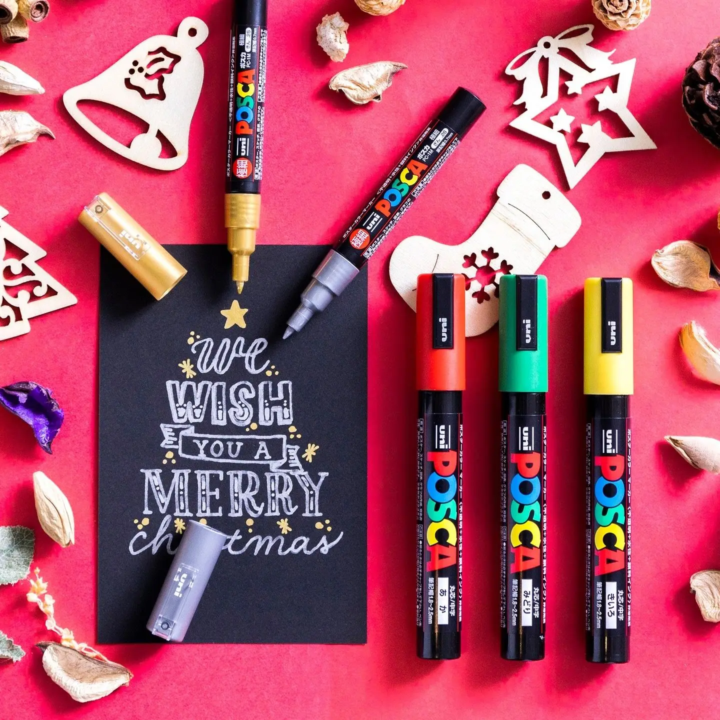 UNI POSCA Marker Pen PC-3M POP Poster Advertising Art Supplies Office Student Painting Anime Hand-Painted Stationery Graffiti markers pen