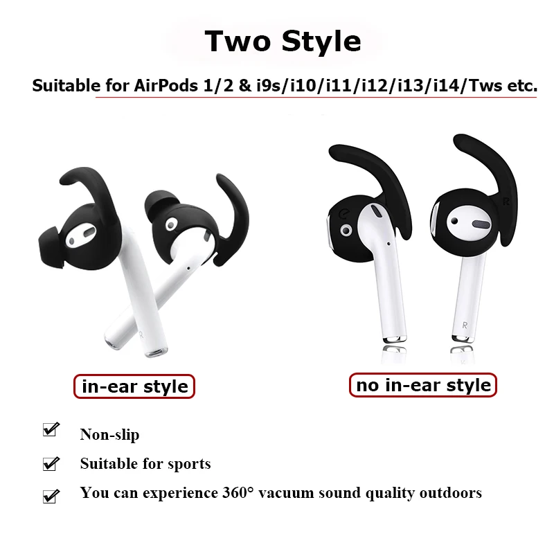 New AirPods 3 2 1 EarHooks Holders Silicone Covers For Iphone Earpods Sport Cover Earpads Earphone In Ear hook Accessories