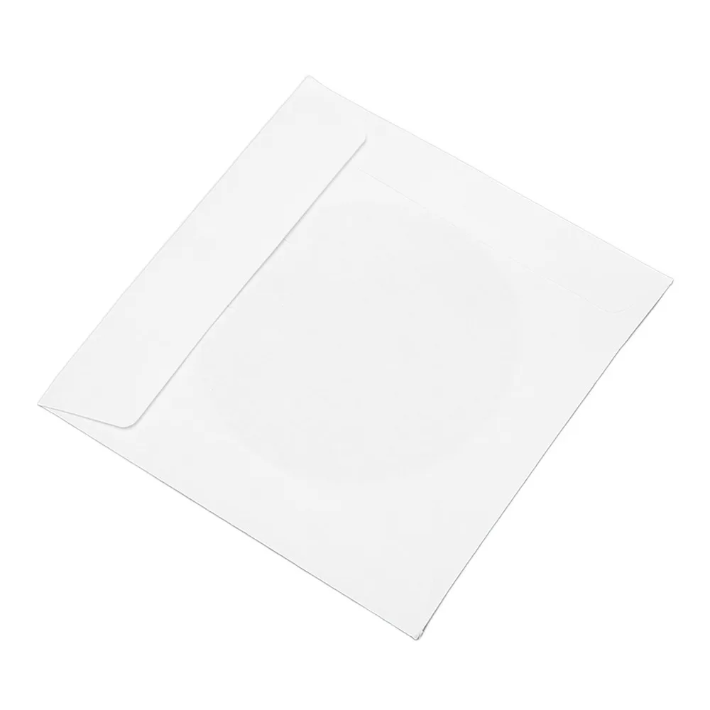 100PCS 실용적인 투명 창 CD 슬리브 플랩 디자인 재사용 가능한 DVD 슬리브 봉투 미디어 컬렉션