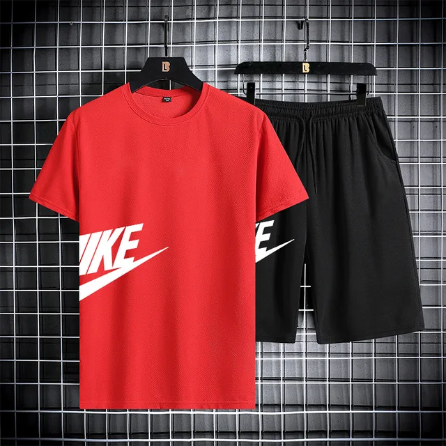 T-shirt with short sleeved set for Men's suitable for summer with round neck Uellow