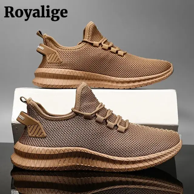 Casual Mesh Sneakers Shoes for Men 2024 Breathable Fashion Solid Color Tennis Male Sports Sneakers New Lightweight Large Size 1