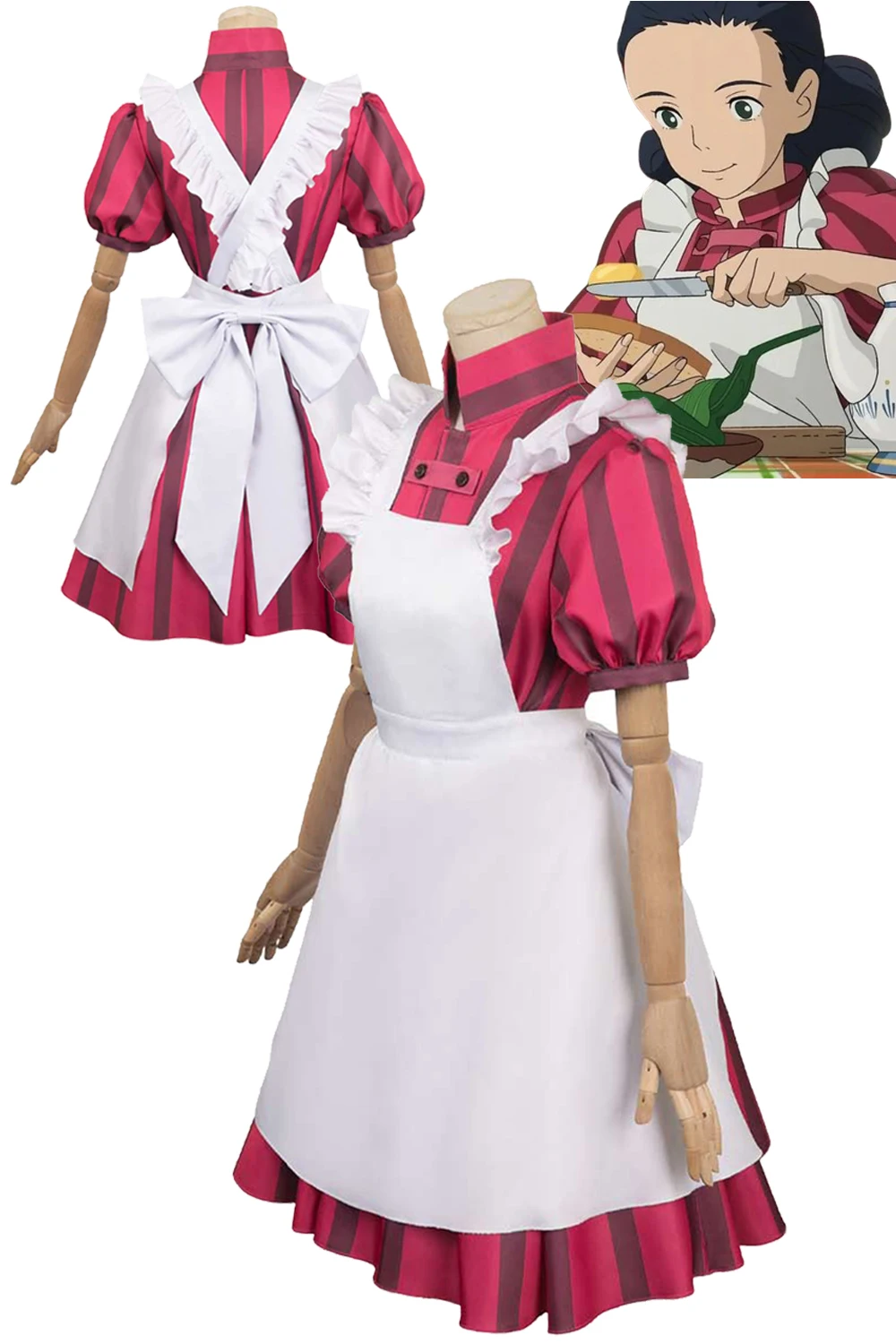

Kiriko Cosplay Fantasy Maid Dress Anime Cartoon Boy And Heron Costume Set Halloween Carnival Suit Disguise Ladies Women Adult