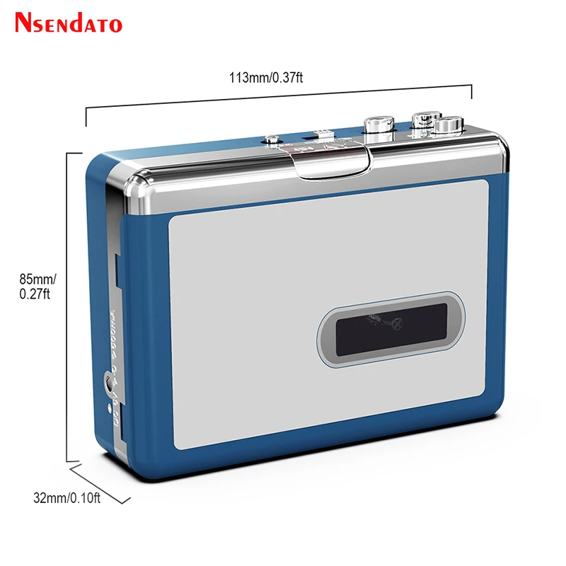 Ezcap215 Stereo Bluetooth Cassette Player Cassette Retro Tape Recorder cassette Audio music player to mp3 Converter