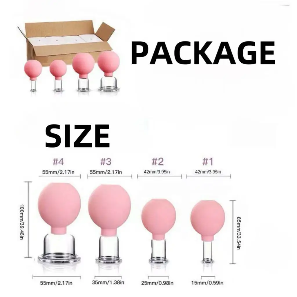 Tuhopeta Vacuum Cupping Glass Jar Cellulite Massager Acupuncture Suction Cup Slimming FatBurning Health Care Chinese MedicalTool 6