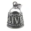 Live To Ride Bell Pendant 316L Stainless Steel Biker Style Route 66 Highway Motorcycles Necklace 1