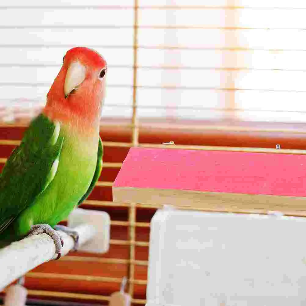 

Pet Rest Station Toys Parrot Cage Supply Perch Bird Wooden Accessories Platform Training