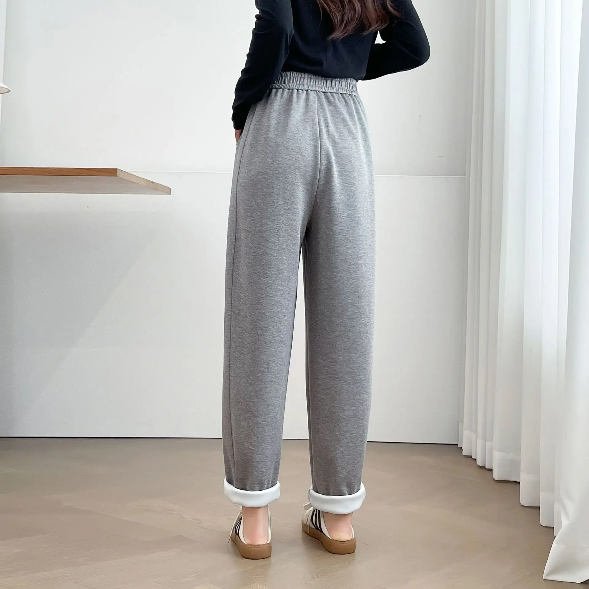 XXXXL Fashion Plus Size Women's Harem Pants Autumn Simple Casual Sportswear Versatile Basic Trousers 5005