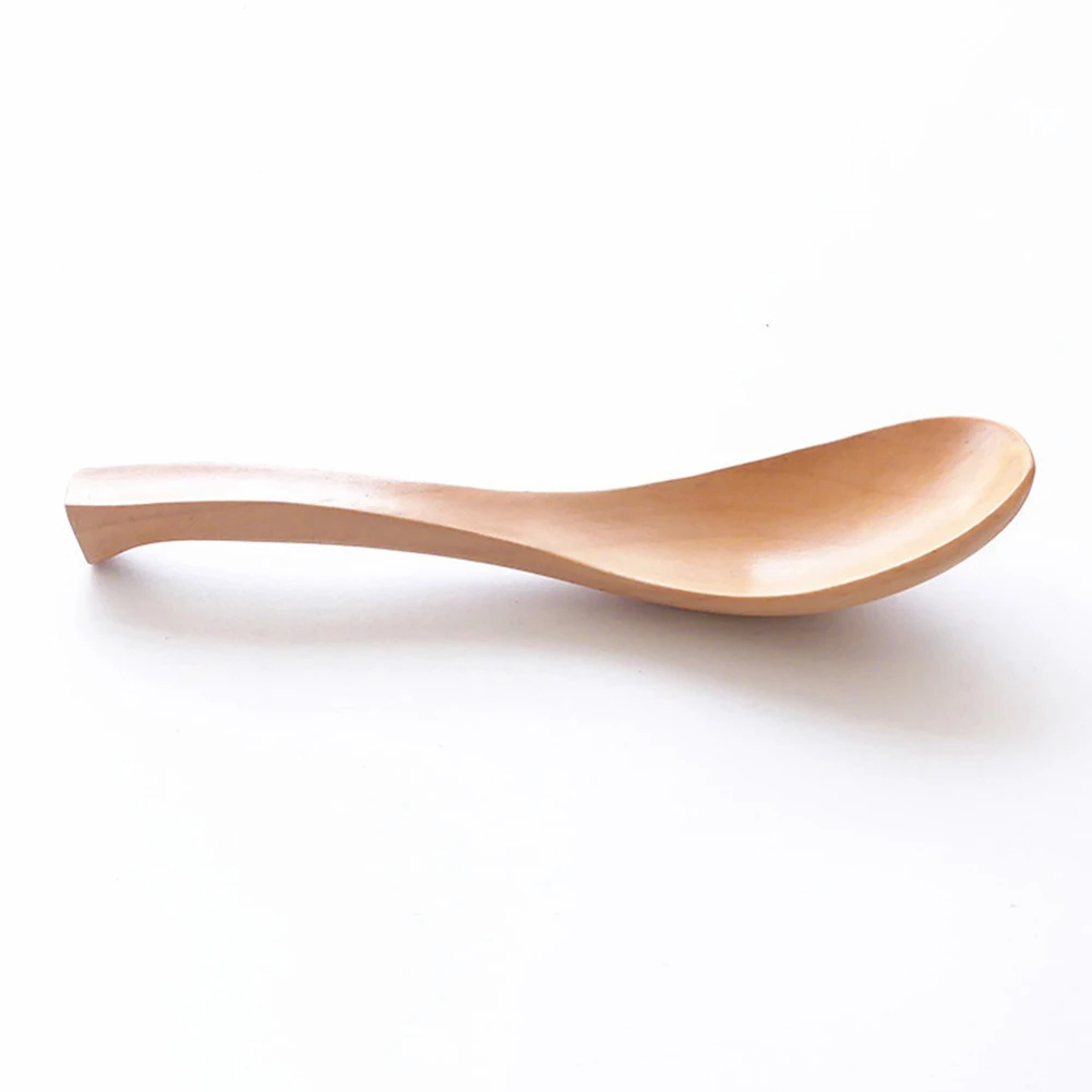 

Wooden Kitchen Gadget Handmade Eco-friendly Spoon Natural Japanese Style Table Soup Durable