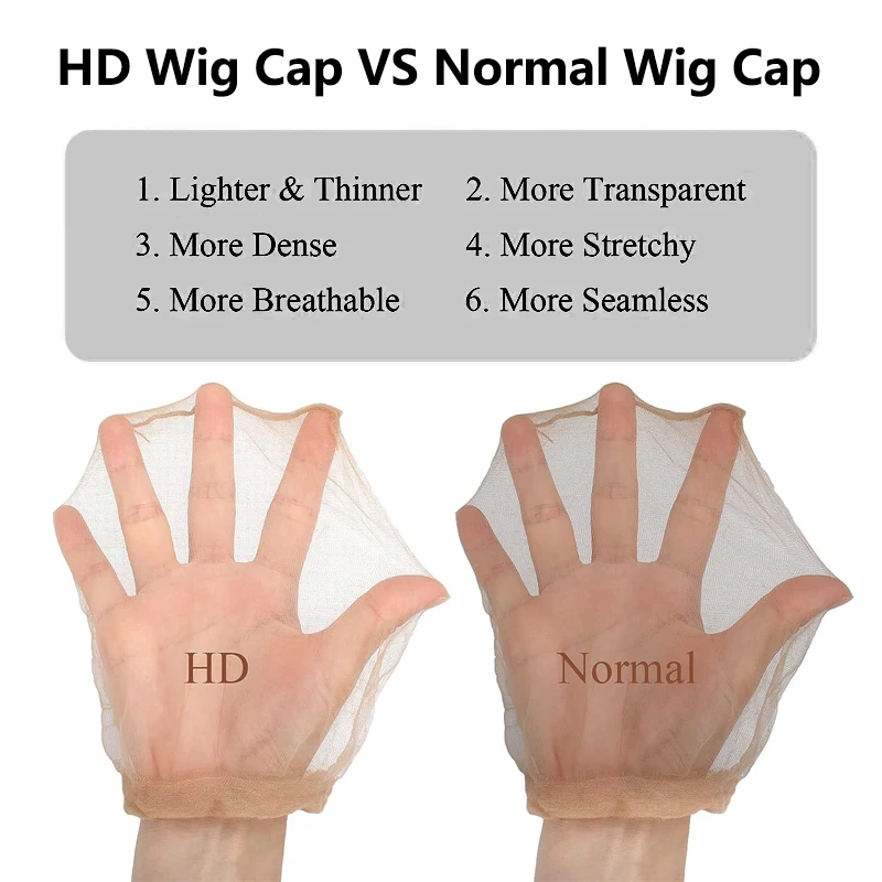 HD Wig Thin Stocking Cap12Pcs Wig Cap Hair Net For Weave Nylon Stretch Mesh Wig Cap Hd Wig Caps For Wigs