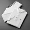 Foreign Trade 2024 Summer Thin Ice Silk Short Sleeved Set for Men's Casual Lapel T-shirt, Cropped Pants, Sports Two-piece Set 5