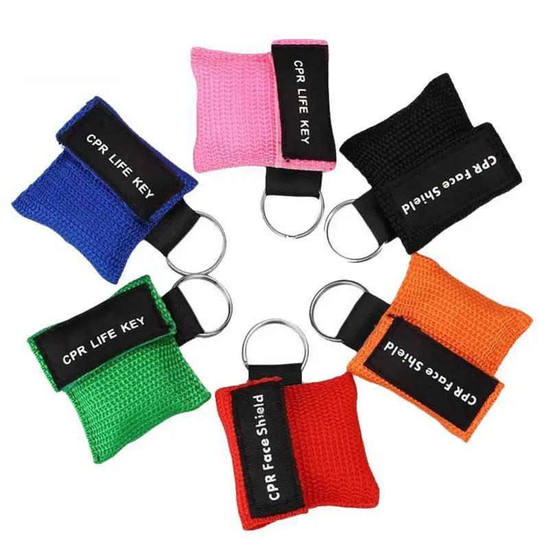1PCS CPR Resuscitator Mask Outdoor Emergency Use Disposable Travel CPR Pocket Mask Breathing Film First Aid Breath