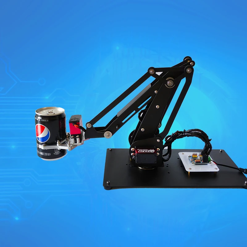 4 DOF Robot Arm con Base rotante in metallo grande/piccola per Arduino ESP32 Robot Kit fai da te manipolatore artiglio progetti Robot programmabili - immagine 3