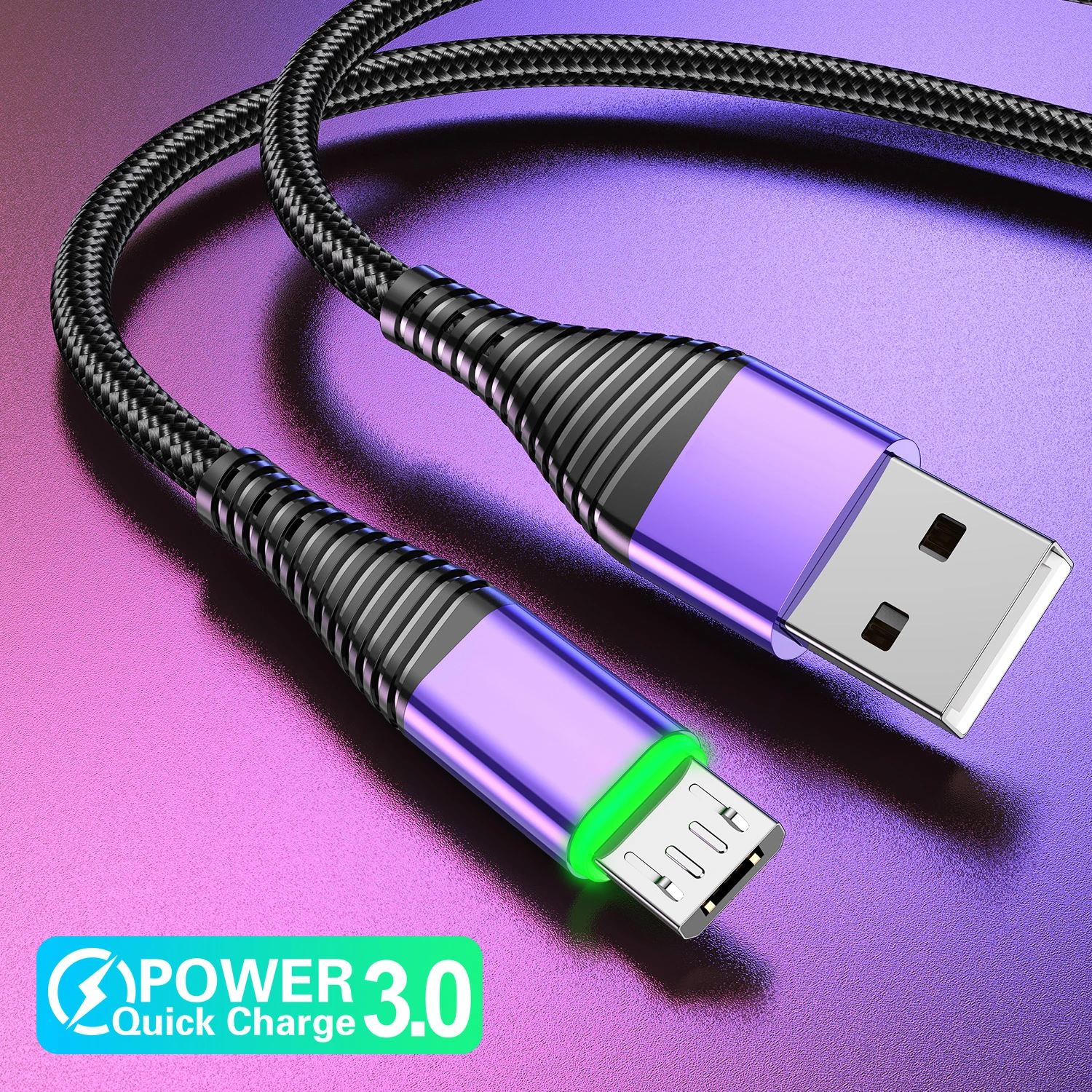 MicroUSBCableFastChargingAndroidPhoneAdapterForHuaweiXiaomi