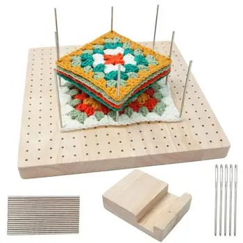 Wooden Blocking Board Granny Square Crochet Board 3