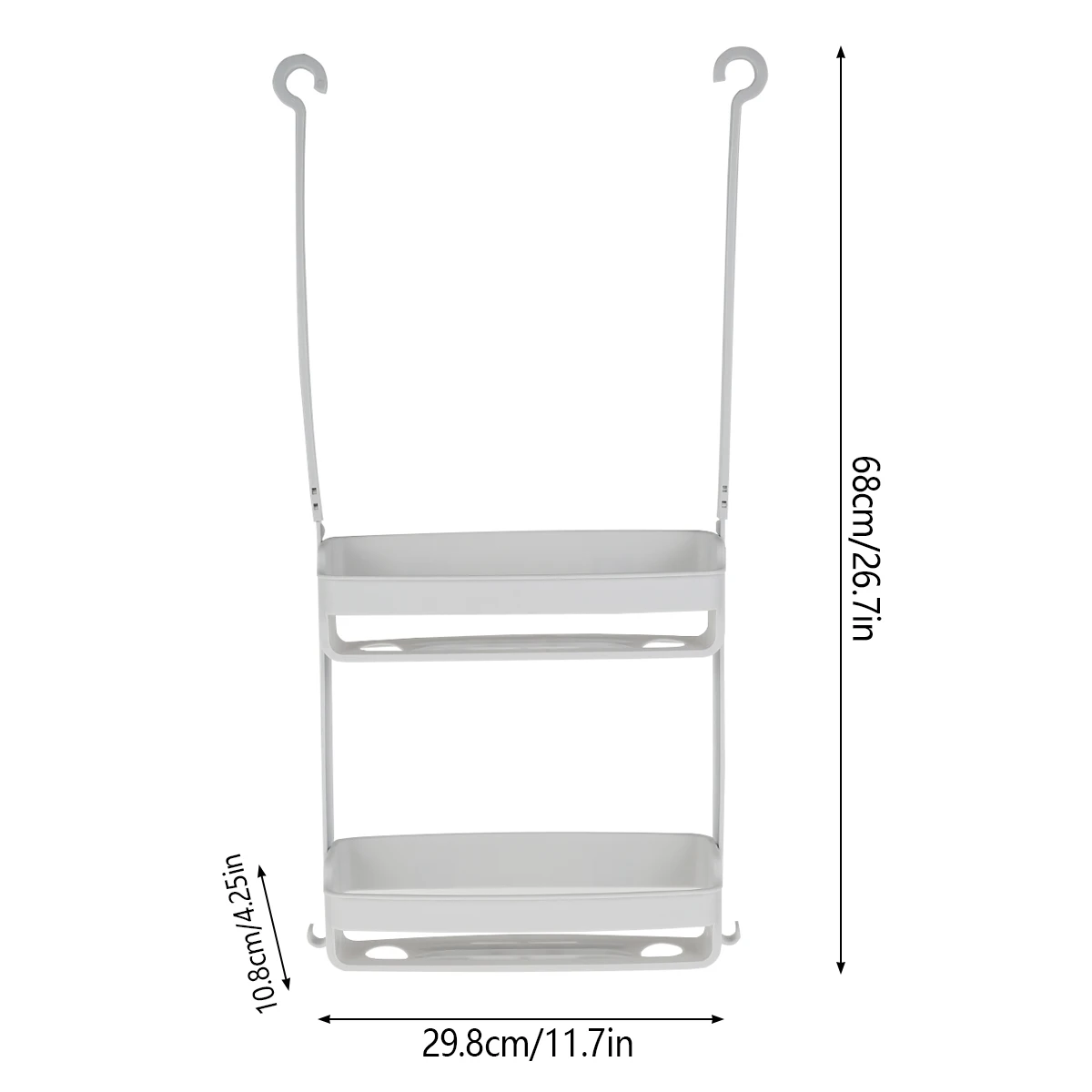 1/2Pcs Hanging Shower Caddy 2 Layers Bathroom Storage Shower Organizer Holder Houseware Supplies Accessory for mugs Shampoo Soap 3