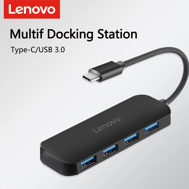Lenovo C611 Multifunction USB 3.0 2.0 Type C Hub 4 Port Adapter Splitter  Power Interface For MacBook Notebook Computer Laptop - AliExpress