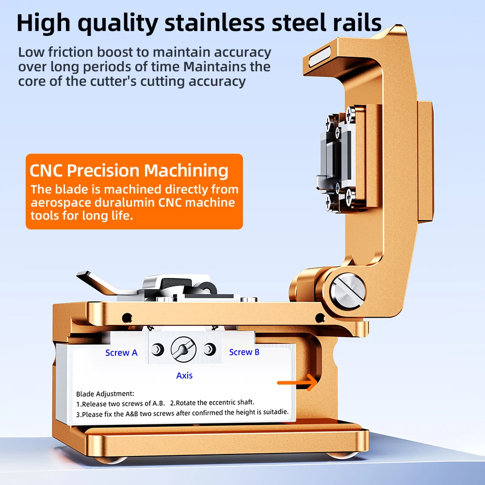 SAIVXIAN S09 Fiber Optic Cleaver Optical Fiber Fusion Splicer Cutting Knife Cutter Dust Bin
