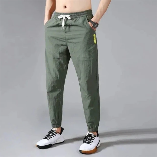 Pantalones deportivos largos de S-5XL para mujer, pantalón blanco de secado  rápido, Harajuku, Harem, para correr - AliExpress