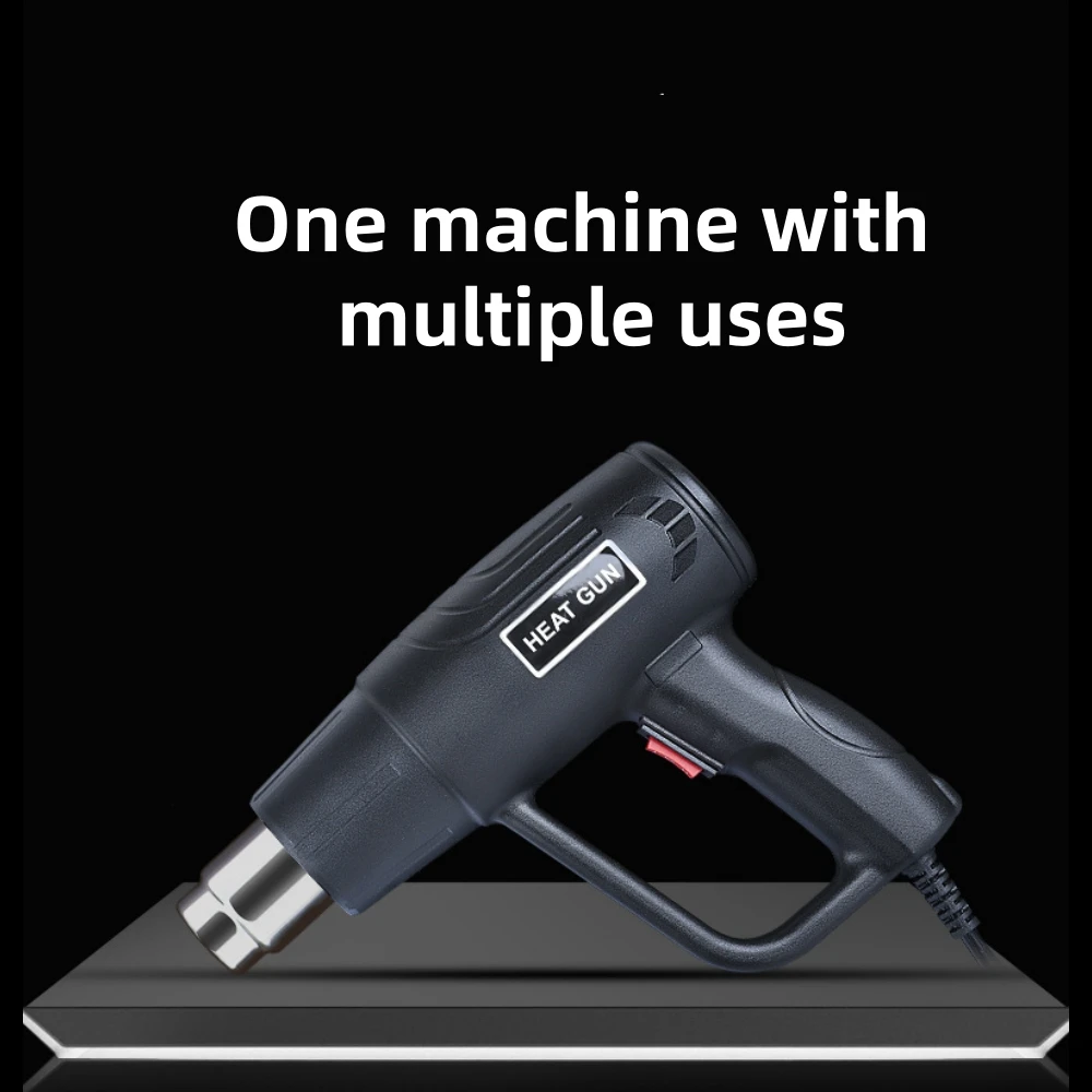 Black Color 220V eu Hot Air Gun Professional Electric Adjustable Temperature-controlled Building Hair dryer Soldering Heat gun 3