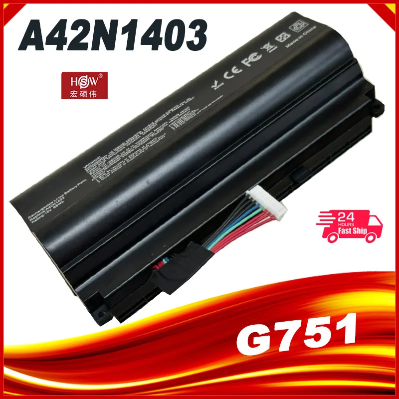 Bateria do Portátil Asus A42n1403 para G751 G751jm G751jt G751jt-ch71 G751jbhi7t25 G751jy Gfx71jt A42lm93