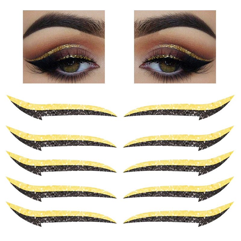 10Pcs Gold Eyeliner