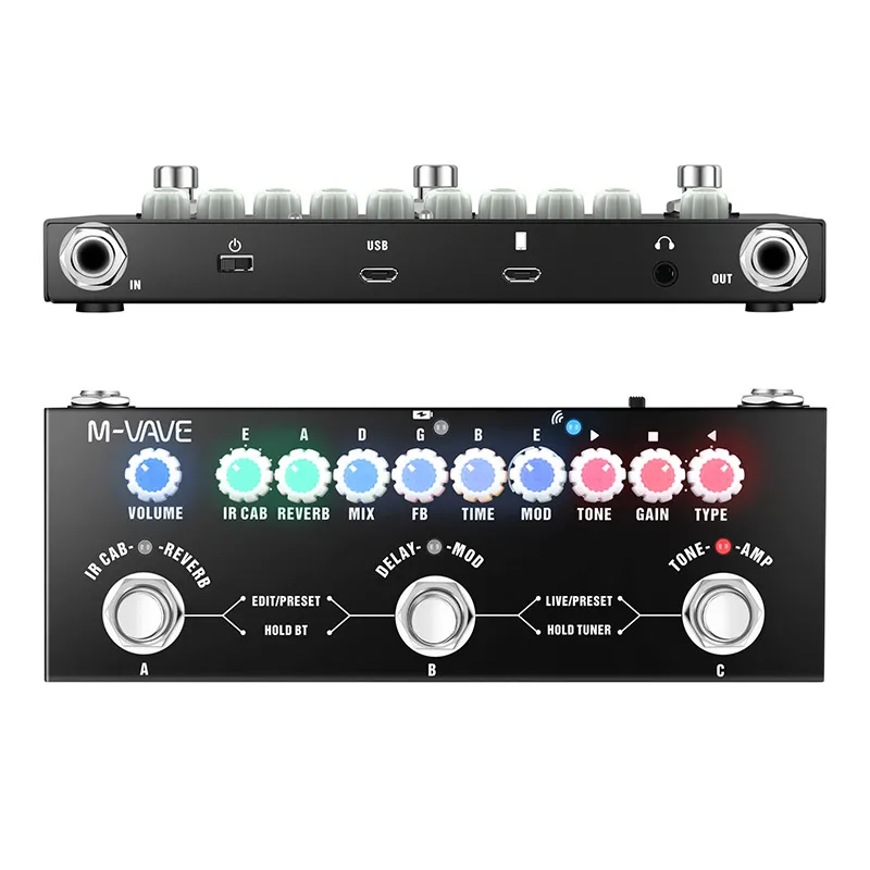 

Cube Baby Multi Effect Pedal For Electric Guitar/bass/acoustic Guitar 8 Ir Cabinets Simulation M-vave Rechargeable Pedal