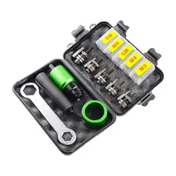 Electric Rivet Nut Drill Adapter Connection Set Durable for Cordless Electric Drill Insert Nut Riveting Hand Tool M3 M4 M5 M6 M8