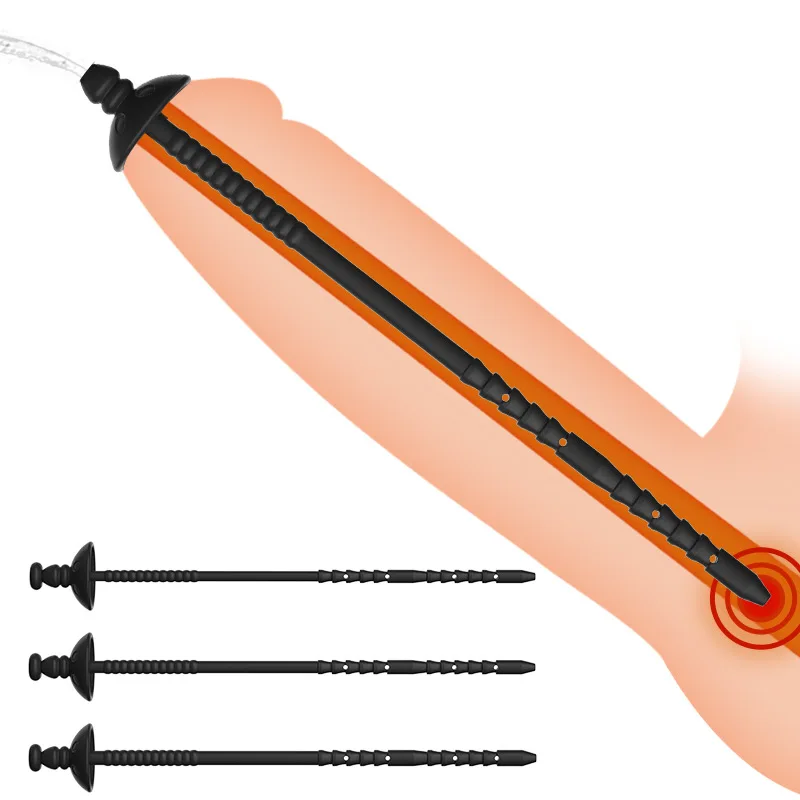 Insert Urethral Catheter Dilator Penis Plug Syringe Injection Horse Eye Stimulation Long Uretre Sounding Sex Toys for Men Gay urethral dilator silicone urethral dilator