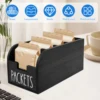 Wood Tea Bag Storage Box Versatile Sugar Packet Spice Pouches Divider Coffee Capsule Sorting Holder Tea Bag Organizer Home Decor 4