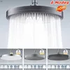 New 230mm Big Panel Showerhead 6 Mode Supercharge Rainfall Shower Head High Pressure Top Rain Shower Faucet Bathroom Accessories 2