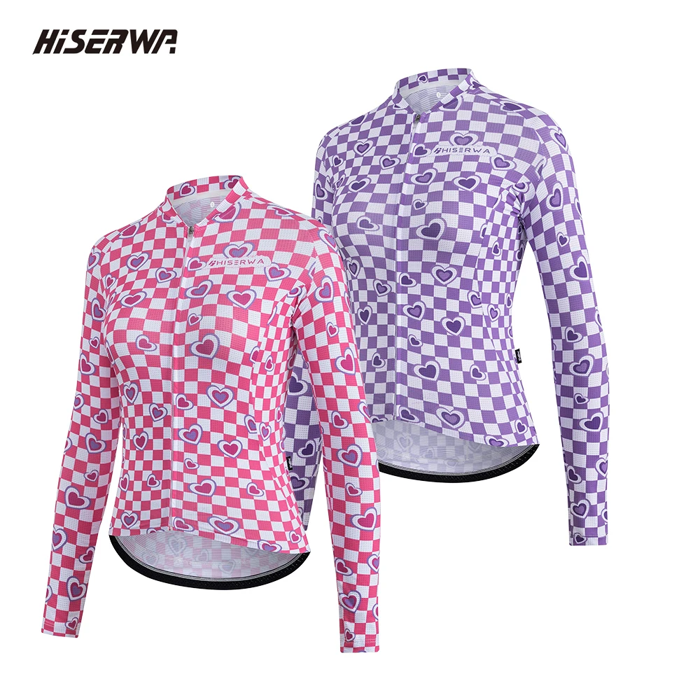 Maillot de cyclisme pour femmes HISERWA, manches longues, haute qualité, coupe aérodynamique, anti-UV, respirant, séchage rapide, fermetures éclair YKK - AliExpress 18