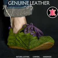 Sandales en cuir véritable en daim de vache pour femmes, plates-formes compensées, chaussures Mary Jane en caoutchouc, pantoufles, mode de luxe 1