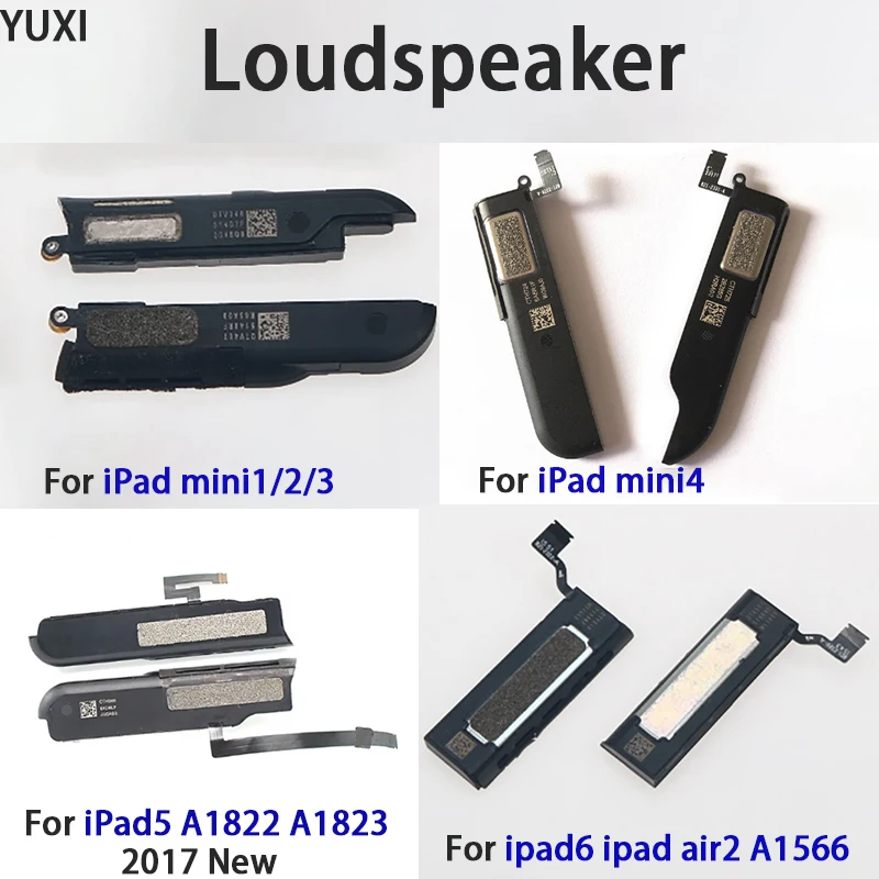 1 Set of Loudspeaker For iPad 5 A1822 A1823 2017/iPad 6 iPad Air 2 A1566 iPad Mini 1/2/3/4 Ringer Buzzer Loudspeaker Flex Cable