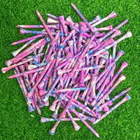 83MM/ 3-1/4 Inches Wooden Golf Tees Colorful Golf Wood Tees Accessories 100 Pack 1